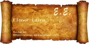 Elsner Edina névjegykártya